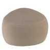 LEOPOLD - Kiezelvormige poef nr. 3 van donkerbeige fluweellook stof LEOPOLD